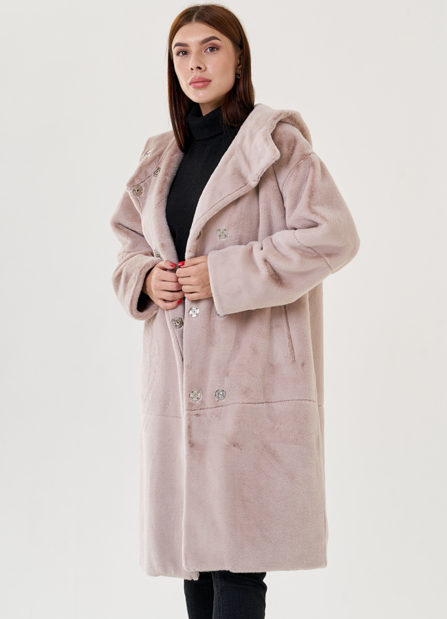 Пальто из искусственного меха модель № 23486 универмаг малина