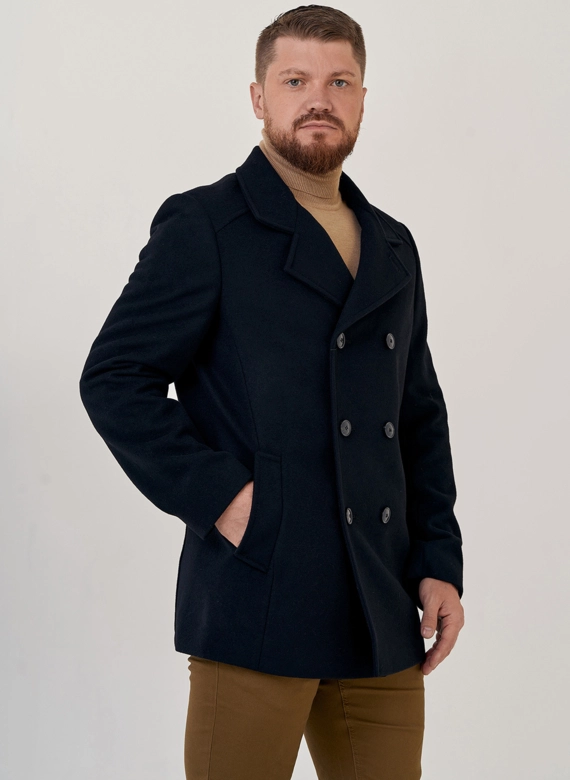 Мужское двубортное пальто 
