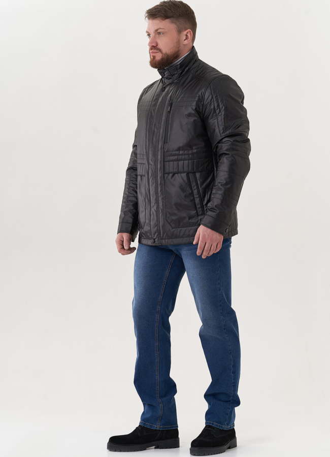 Мужская куртка черного цвета модель № 26808 в кредит