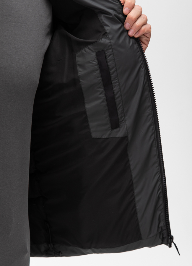 Мужской пуховик с капюшоном  модель № 28872 универмаг малина