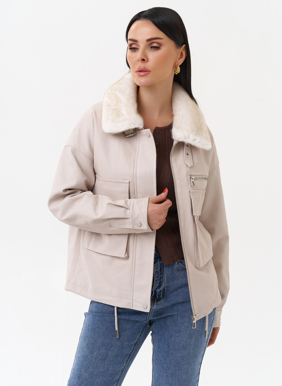 Куртка весенняя из искусственной кожи 