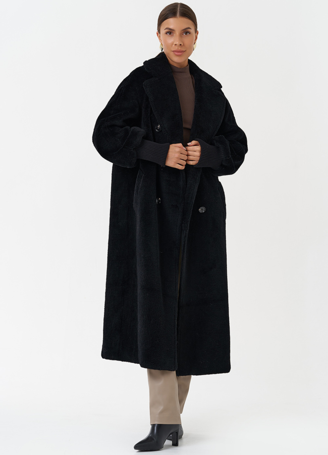 Пальто из шерсти с английским воротником модель № 28636 универмаг малина