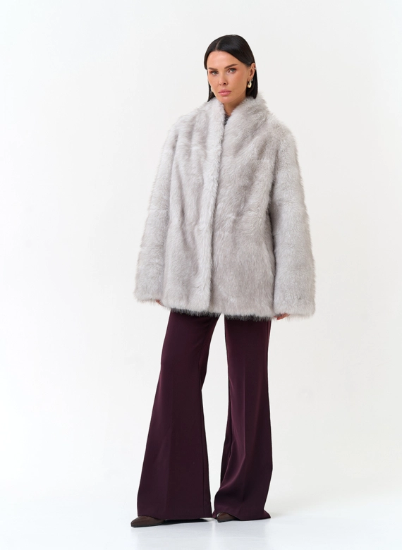 Женская шуба из эко меха фото