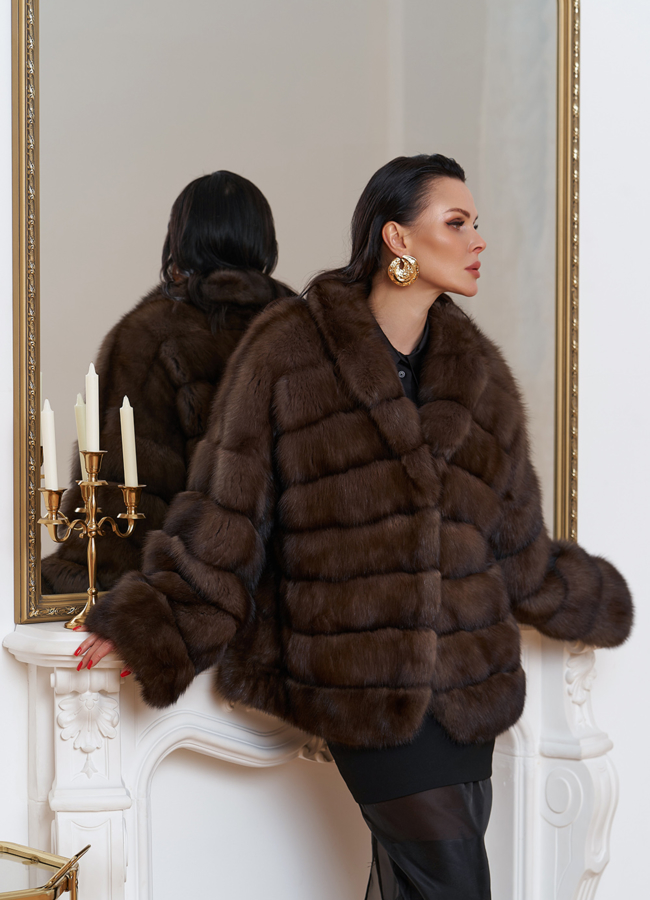 Куртка из баргузинского соболя модель № 29880 универмаг малина