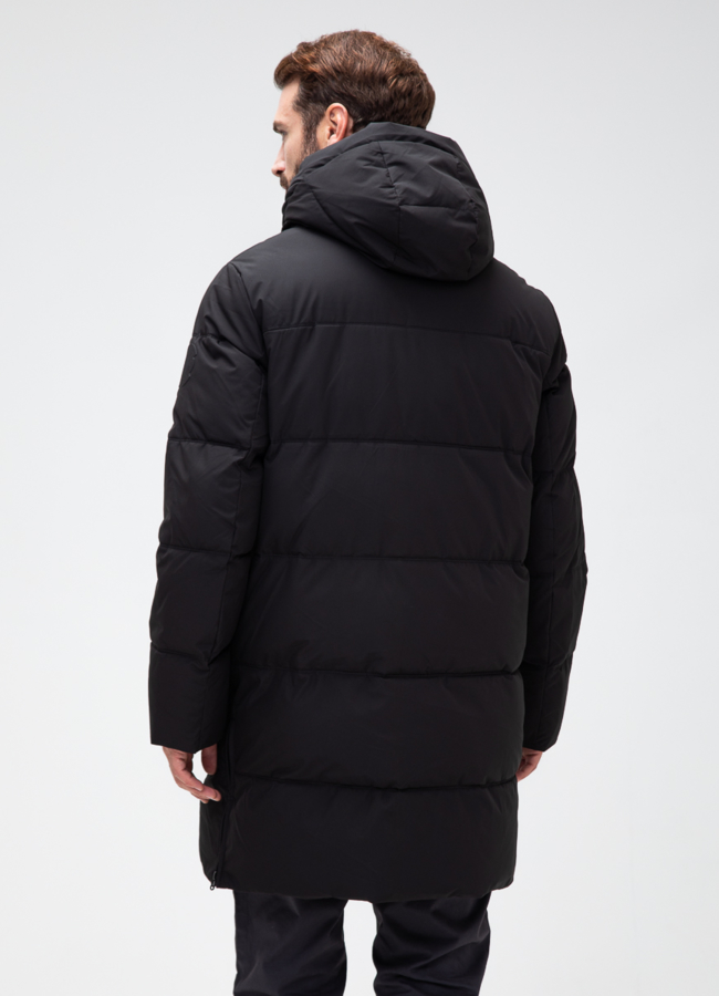 фото Мужской пуховик с капюшоном  модель № 28406