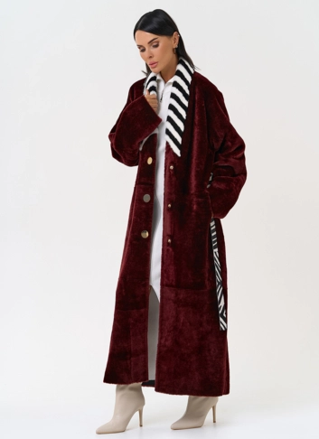 Двусторонняя женская дубленка из овчины SATINO
